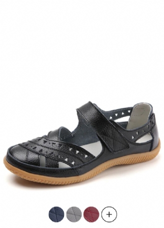 Alegria Dames Platte Leren Loafer Zwarte Schoenen