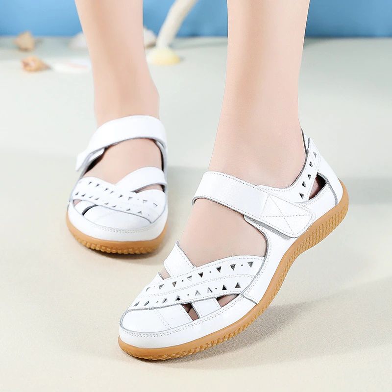 Alegria Dames Platte Leren Loafer Zwarte Schoenen - Zwart