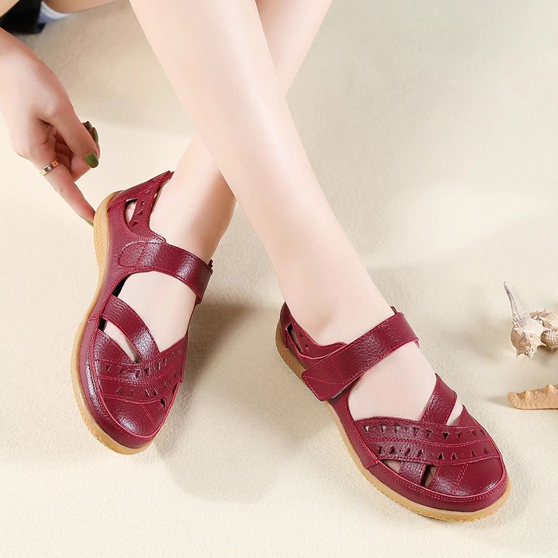 Alegria Dames Platte Leren Loafer Zwarte Schoenen - Zwart