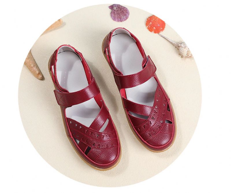 Alegria Dames Platte Leren Loafer Zwarte Schoenen - Zwart