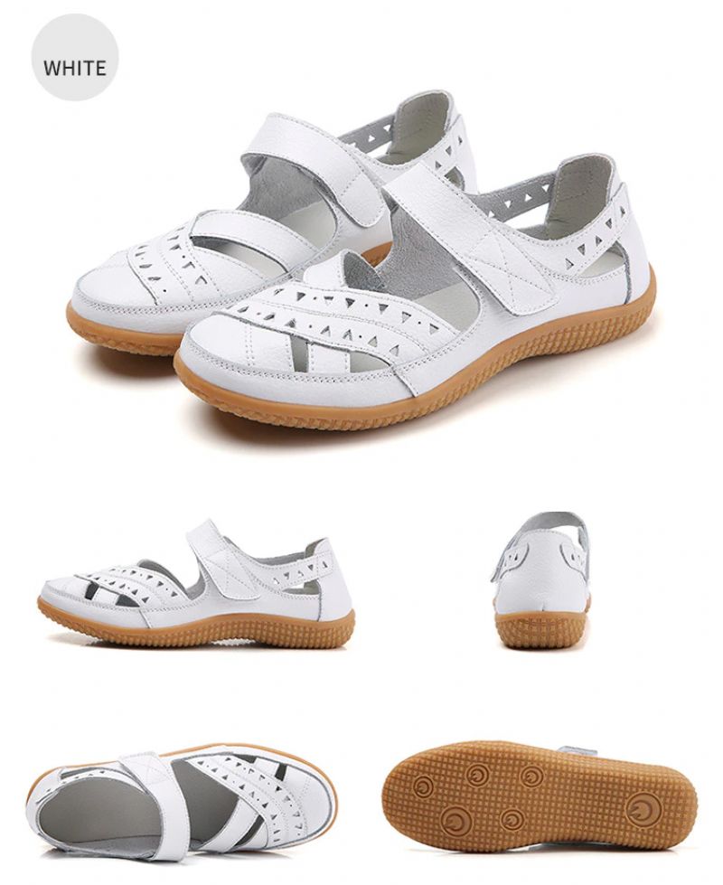 Alegria Dames Platte Leren Loafer Zwarte Schoenen - Zwart