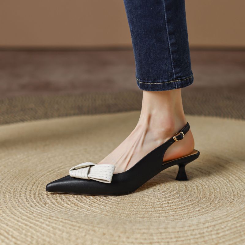 Aleja Dames Zomer Vlinder Knoop Sandalen - Geel