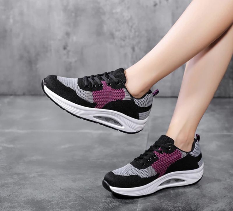 Aleja Platform Sneakers Voor Dames - Zwart
