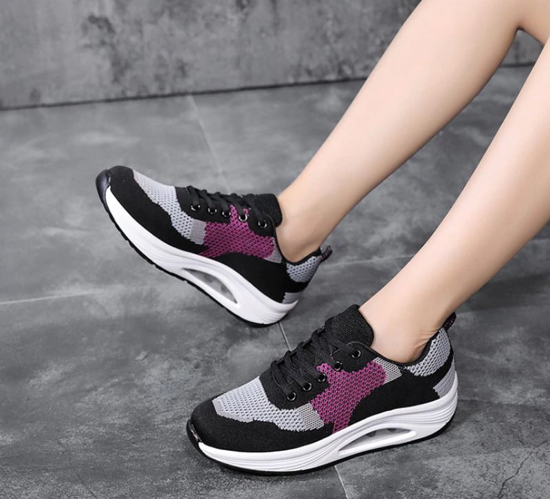 Aleja Platform Sneakers Voor Dames - Zwart