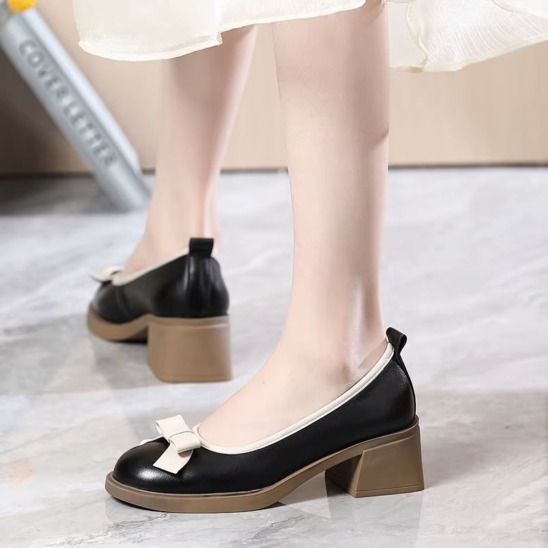 Aleli Dames Mode Ronde Neus Pumps - Geel