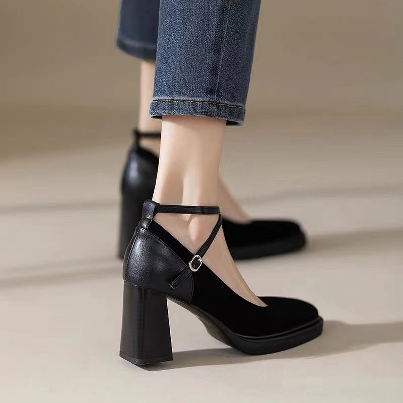 Alex Dames Enkelbandjes Fashion Platform Pumps - Bruin