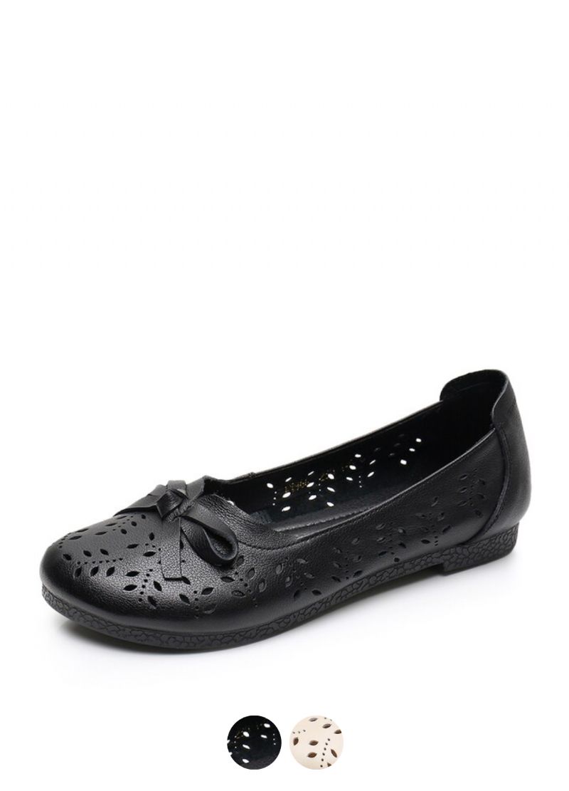 Alexa Dames Platte Zwarte Schoenen