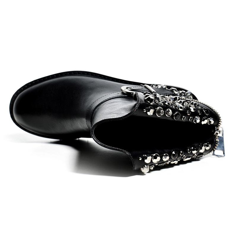 Alexa Dames Rivet Boots - Zwart
