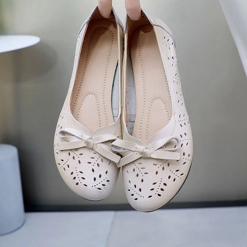 Alexa Dames Slip On Platte Schoenen - Beige