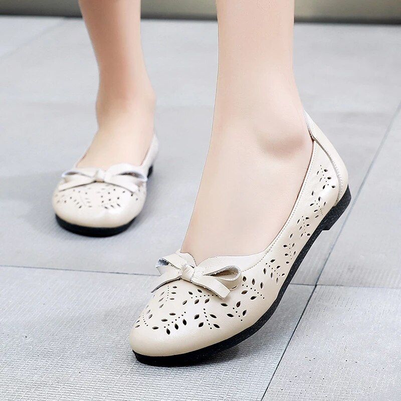 Alexa Dames Slip On Platte Schoenen - Beige