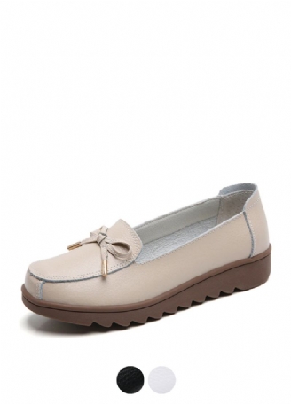 Alfonsina Dames Leren Instappers Platform Loafer Schoenen