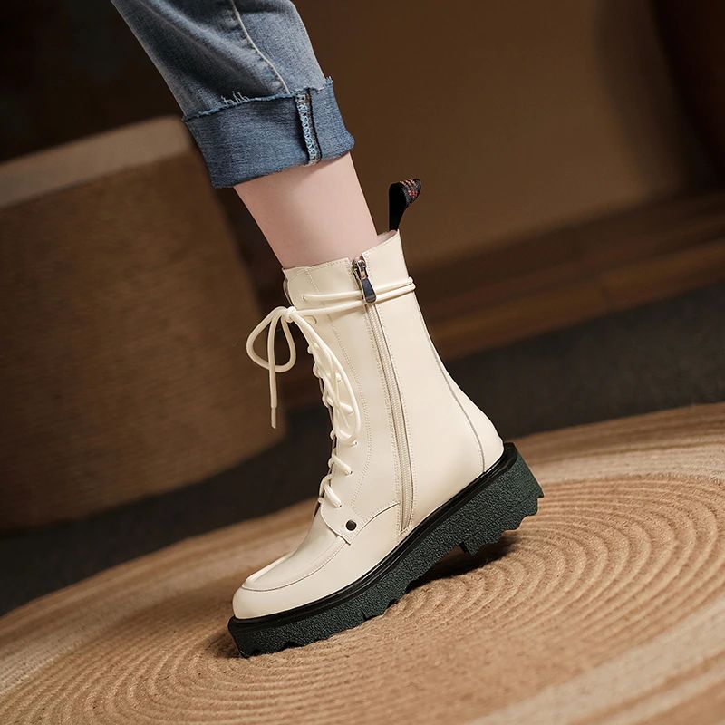 Ali Dames Casual Outdoor Laarzen - Zwart Zonder Bont