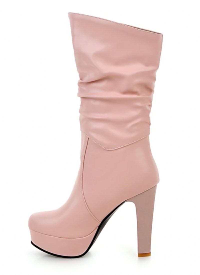 Alicia Dames Platform Fashion Laarzen - Wit