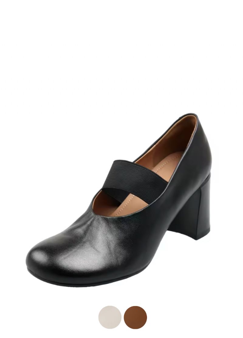Alina Dames Lage Hak Ronde Neus Pumps