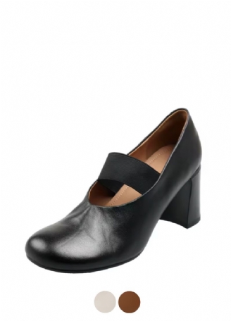 Alina Dames Lage Hak Ronde Neus Pumps