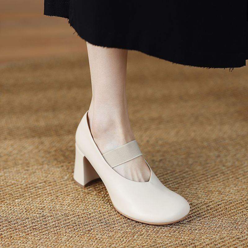 Alina Dames Lage Hak Ronde Neus Pumps - Zwart