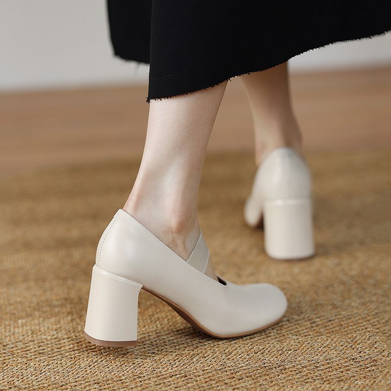 Alina Dames Lage Hak Ronde Neus Pumps - Zwart