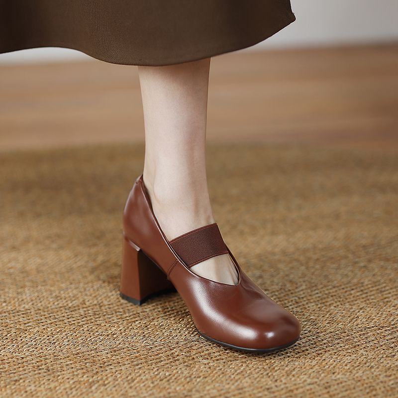 Alina Dames Lage Hak Ronde Neus Pumps - Zwart