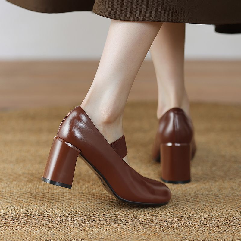 Alina Dames Lage Hak Ronde Neus Pumps - Zwart