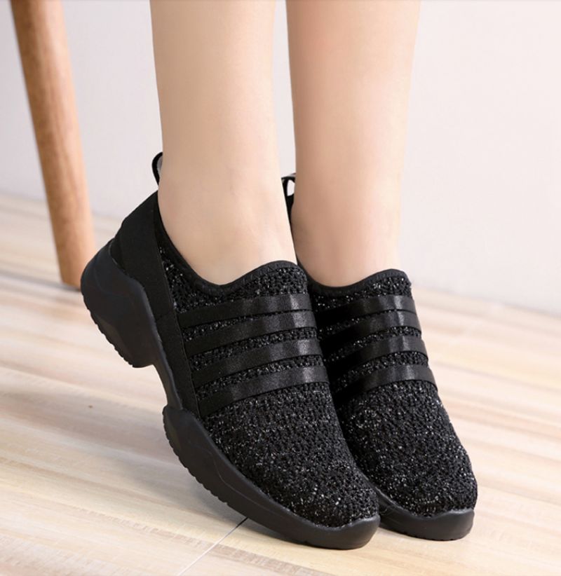 Alina Dames Slip-on Schoenen - Zwart