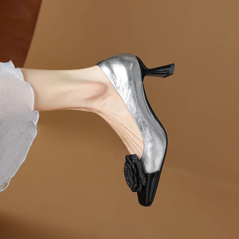 Alina Prachtige Glitter Rozen Hoge Hakken Pumps - Goud