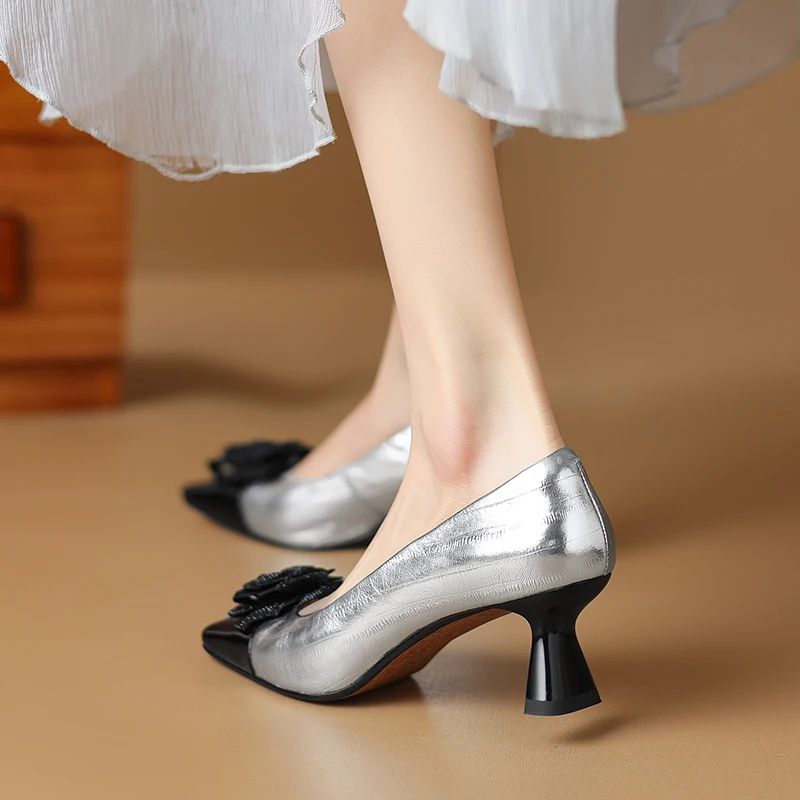 Alina Prachtige Glitter Rozen Hoge Hakken Pumps - Goud