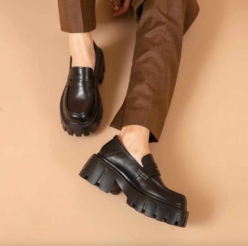 Alison Dames Platform Schoenen - Zwart