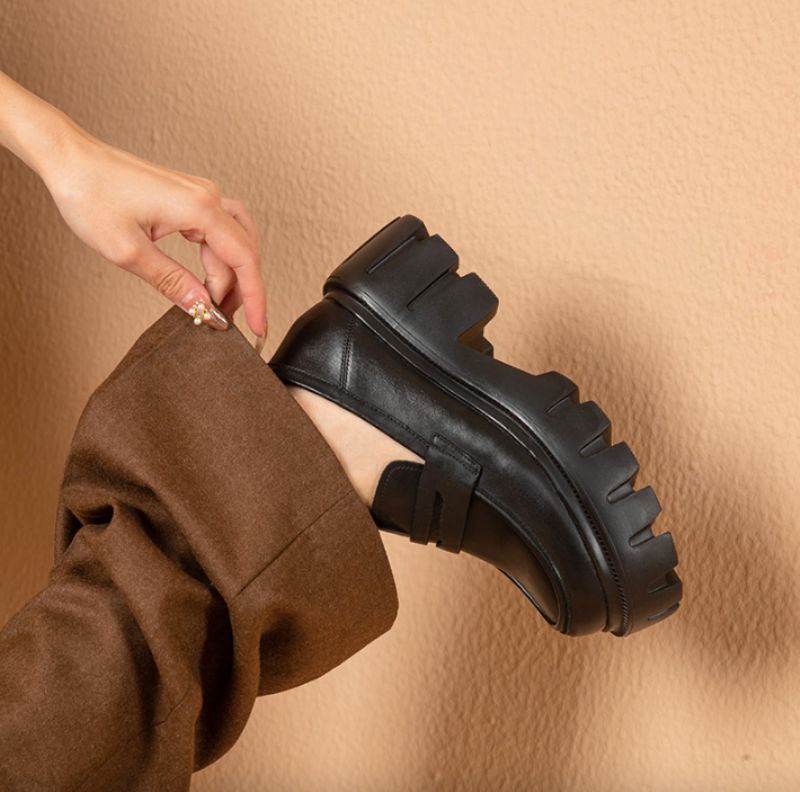 Alison Dames Platform Schoenen - Zwart