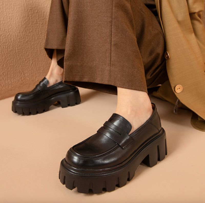 Alison Dames Platform Schoenen - Zwart