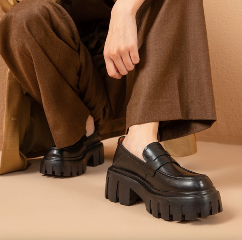 Alison Dames Platform Schoenen - Zwart