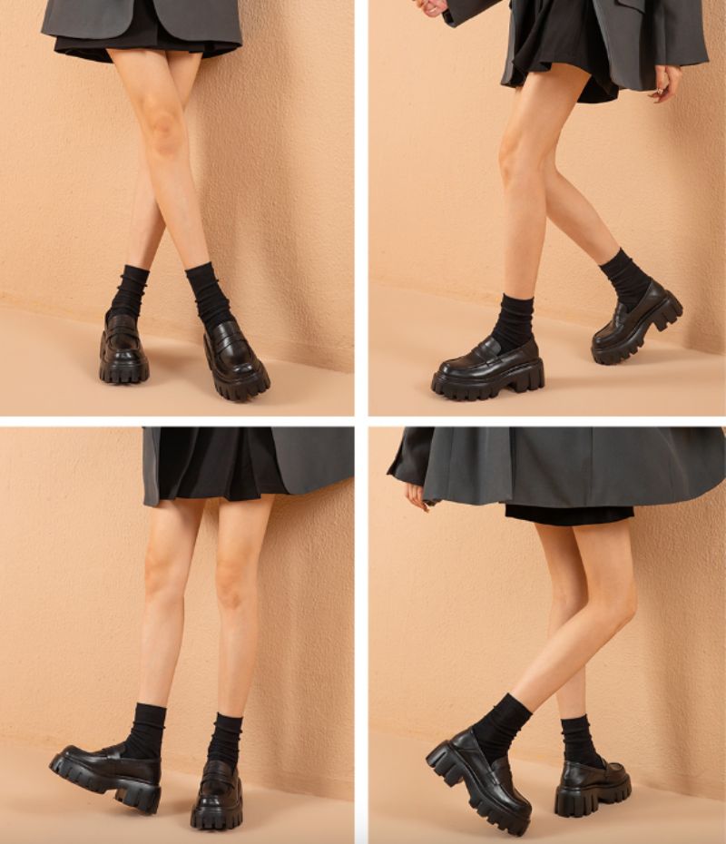 Alison Dames Platform Schoenen - Zwart