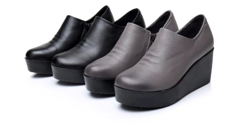 Alix Dames Lente Herfst Slip-on Platform Schoenen - Grijs