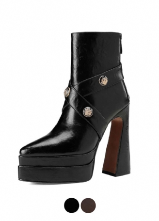 Alixa Dames Warme Platform Enkellaarsjes