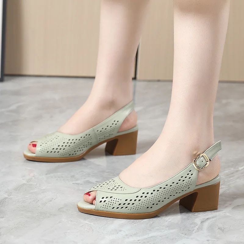 Alma Dames Open Toe Zomer Sandalen - Groen