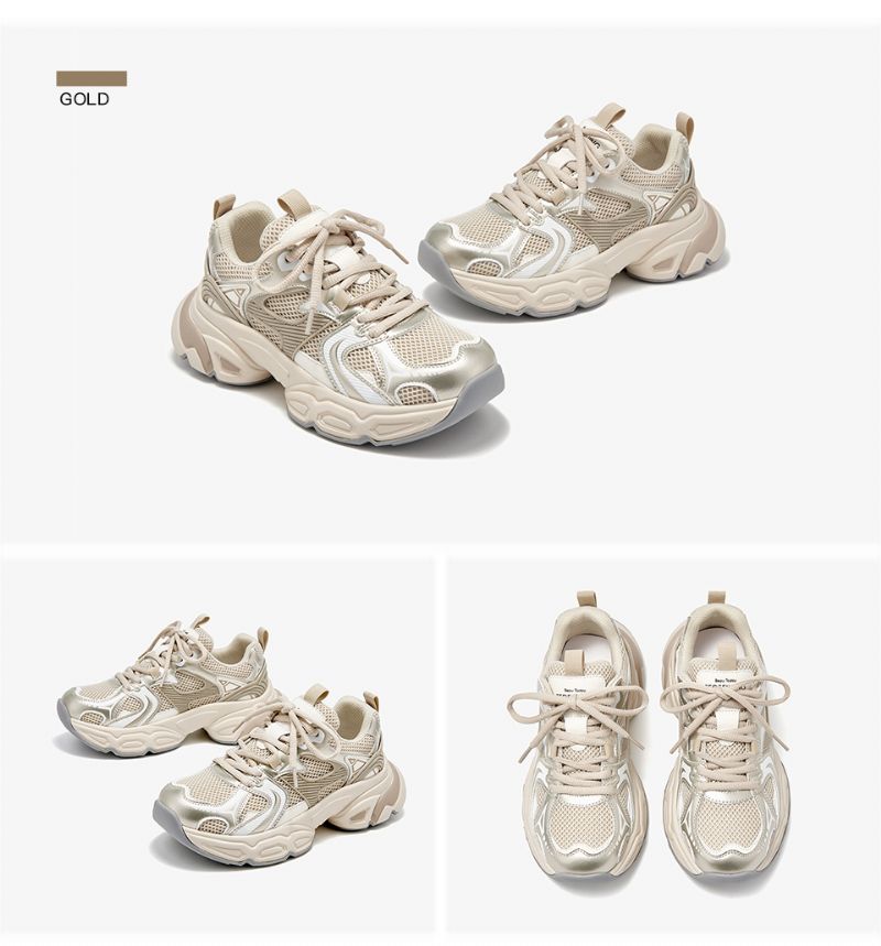 Alma Dames Veter Chunky Sneakers - Grijs