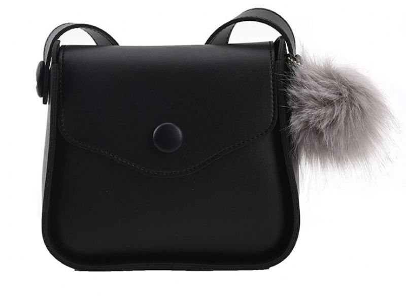 Almeda Dames Mini Kunstleren Crossbody Handtas - Zwart