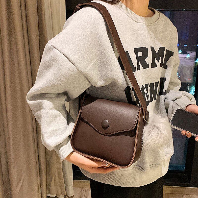 Almeda Dames Mini Kunstleren Crossbody Handtas - Zwart