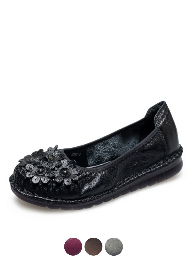 Almeda Dames Zachte Leren Loafer Schoenen