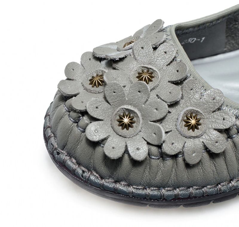 Almeda Dames Zachte Leren Loafer Schoenen - Zwart