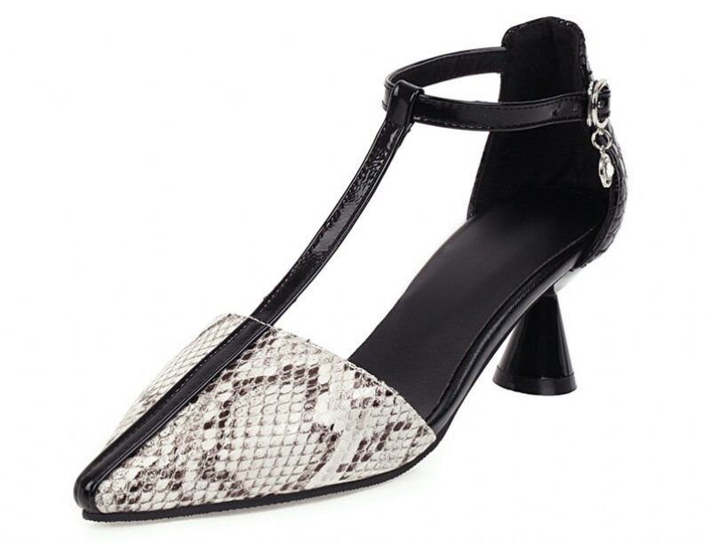 Almeja Dames Retro Fashion Pump Schoenen - Geel