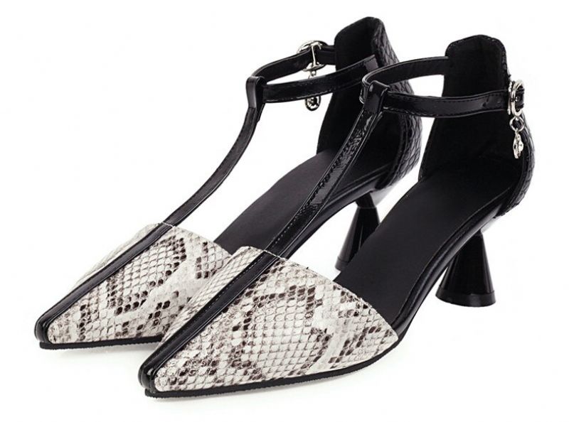 Almeja Dames Retro Fashion Pump Schoenen - Geel