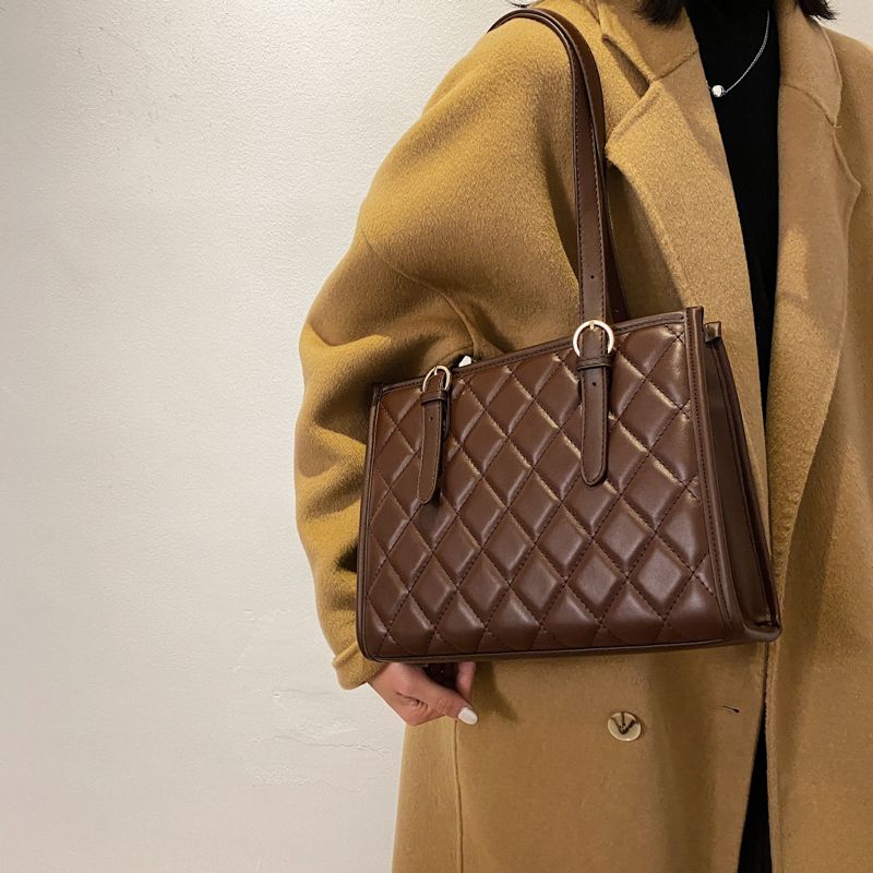 Almendra Dames Luxe Handtas - Koffie