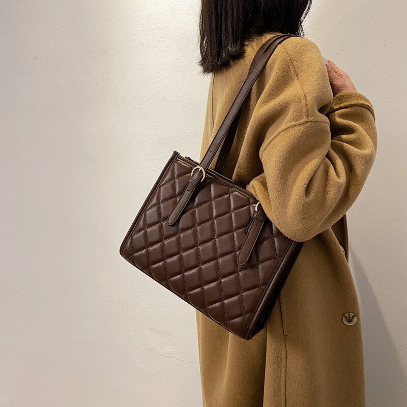 Almendra Dames Luxe Handtas - Koffie