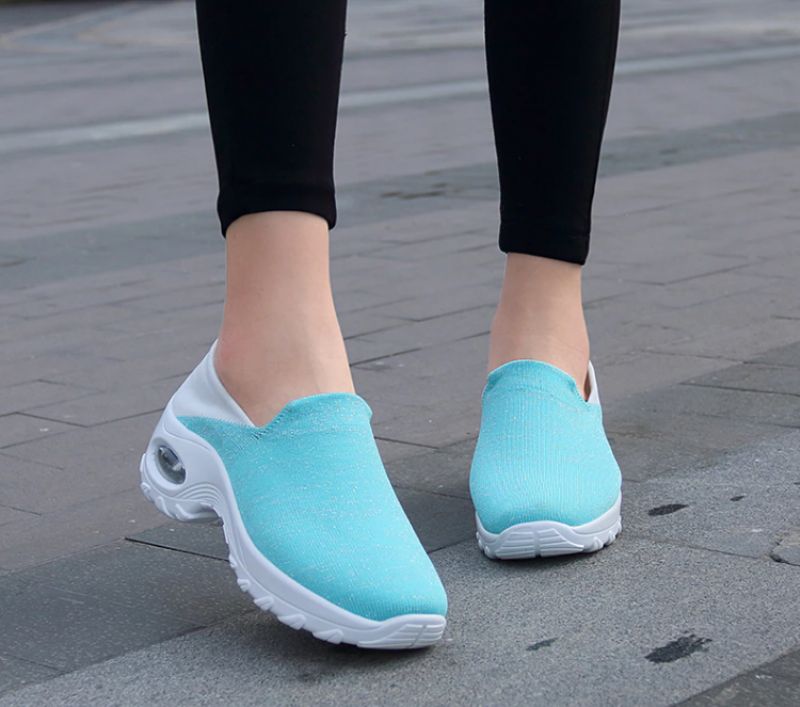 Alodi Dames Sneaker Slip-on Zwarte Schoenen - Zwart