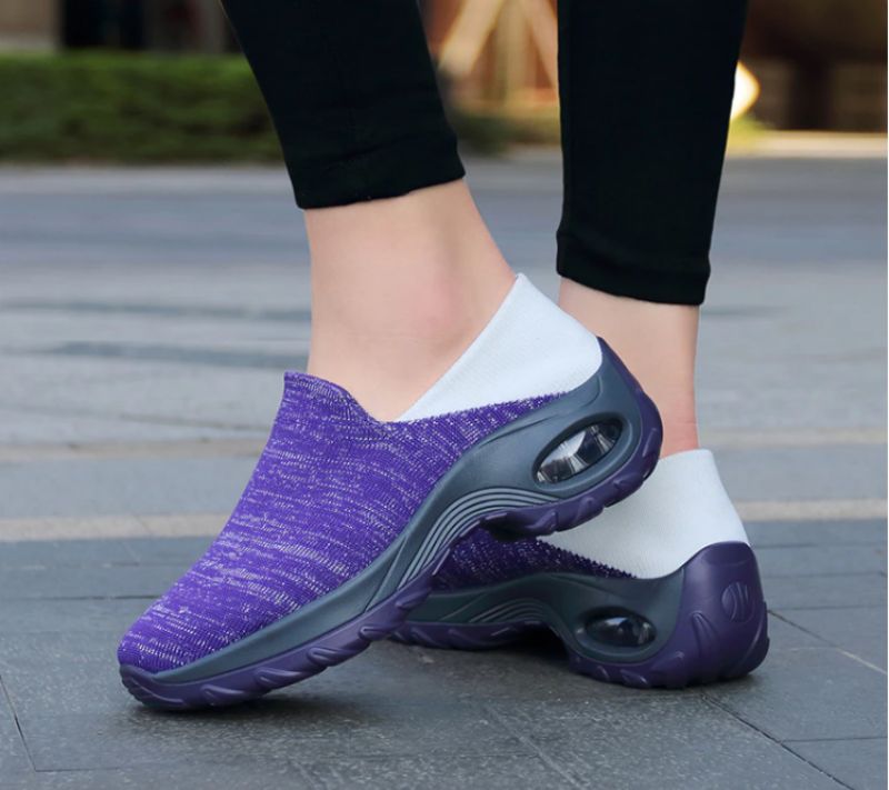 Alodi Dames Sneaker Slip-on Zwarte Schoenen - Zwart