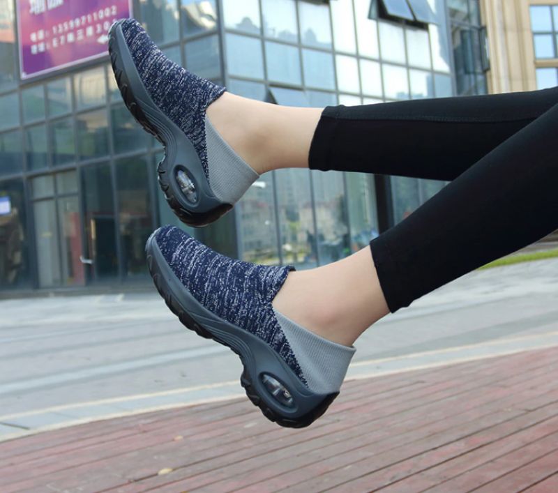 Alodi Dames Sneaker Slip-on Zwarte Schoenen - Zwart