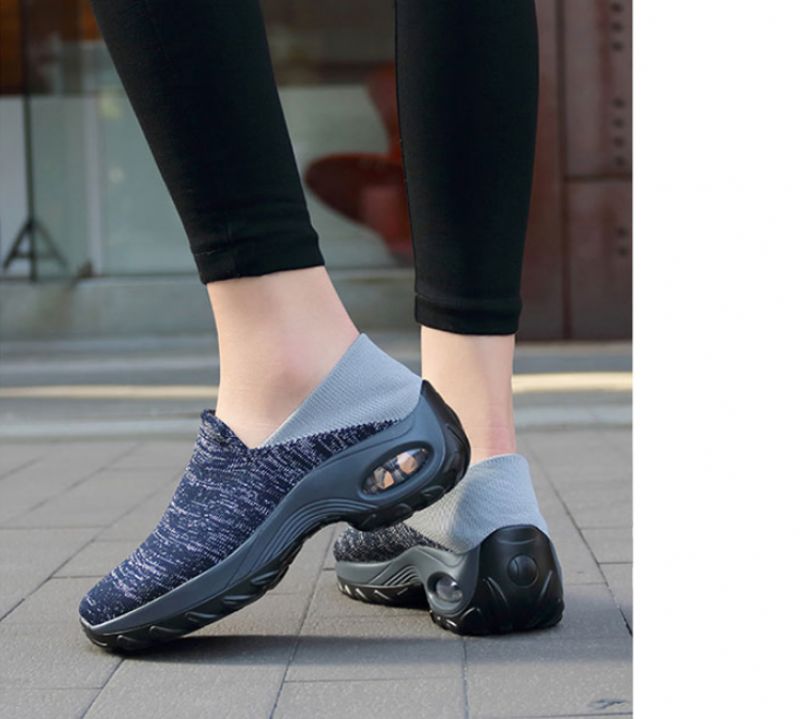 Alodi Dames Sneaker Slip-on Zwarte Schoenen - Zwart