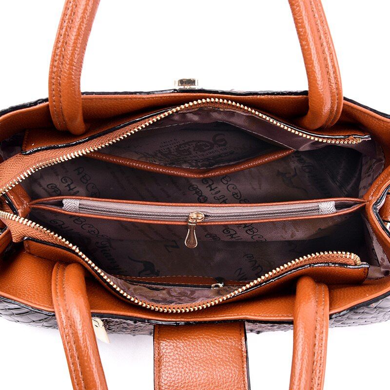 Alondra Dames Grote Luxe Designer Handtas - Geel