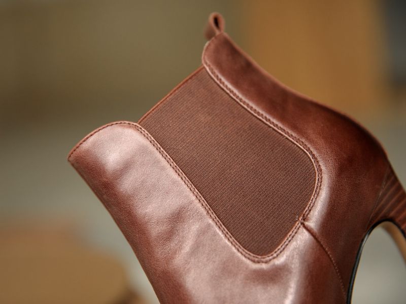 Alondra Dames Leren Enkellaarsjes - Zwart