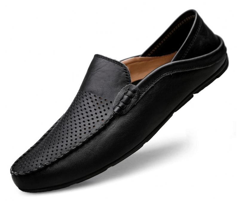 Alonzo Heren Loafers Casual Schoenen - Zwart